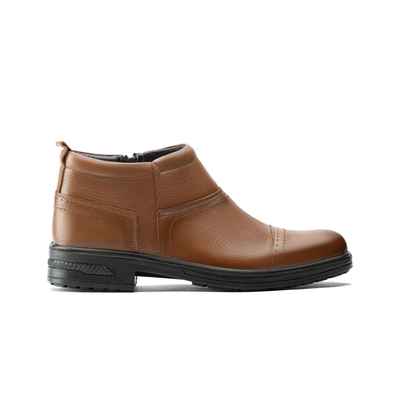 پوتین مردانه چرم تبریز مدل ارمغان سرپنجه بی بند زیره تزریق پی یو - تا 40درصد تخفیف ویژه نوروز